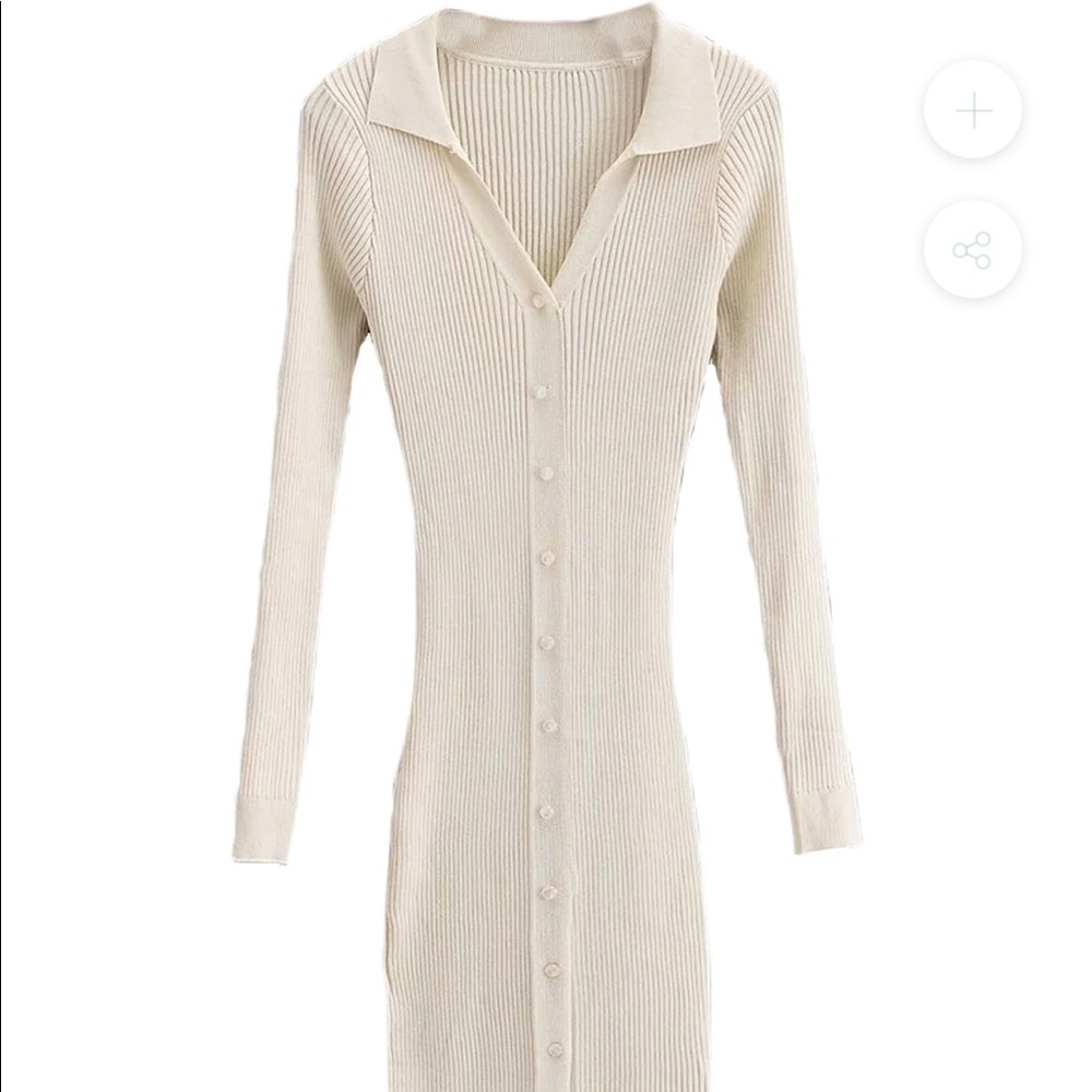 New! Ivory ribbed midi dress from Goodnight Macaroon!